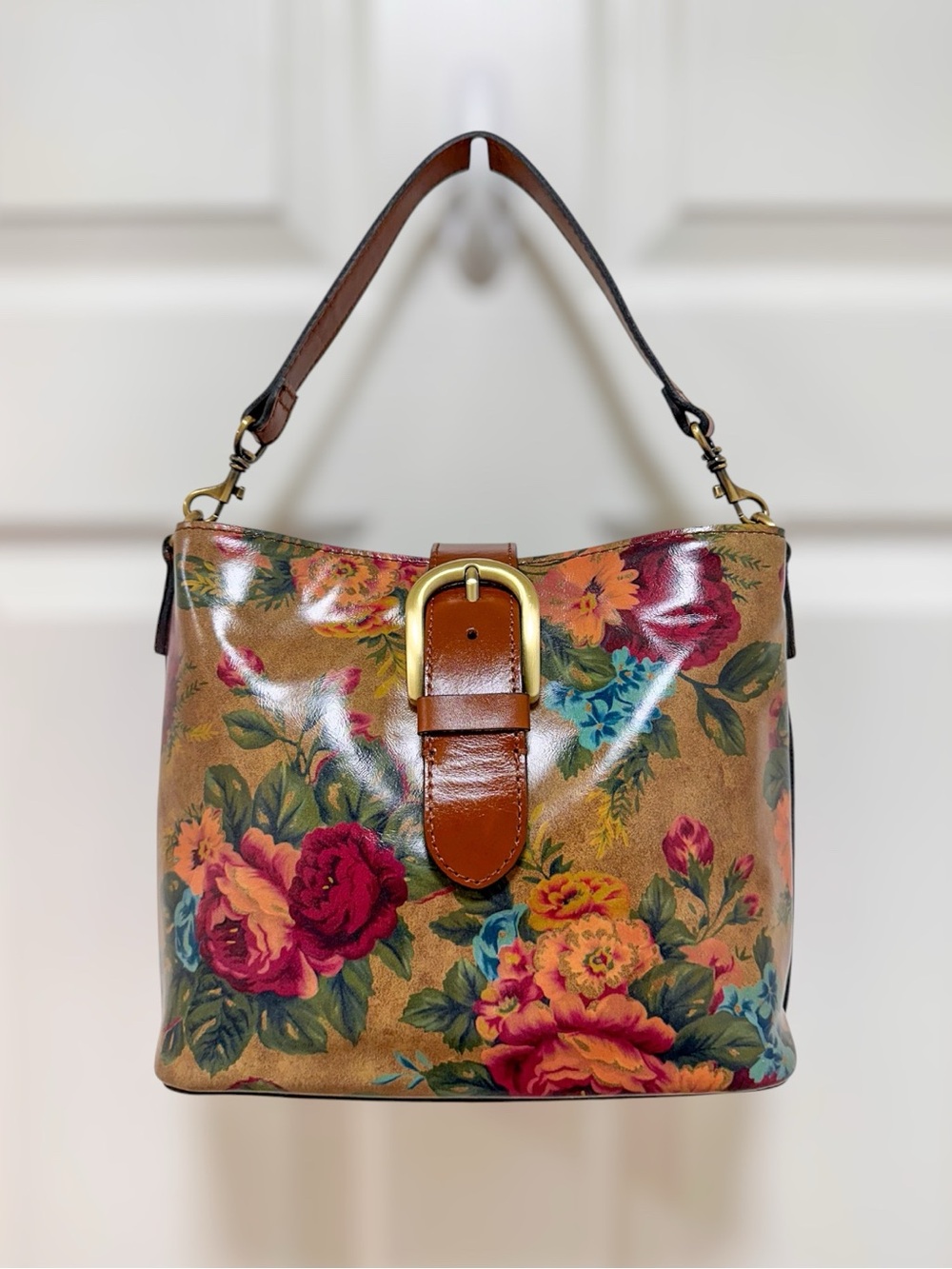 Patricia Nash Victorian Garden Italian Leather Shoulder Bag & RFID Wallet NWT